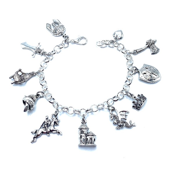 Medieval Times Charm Bracelet Renaissance Knight Castle - Picture 2 of 8